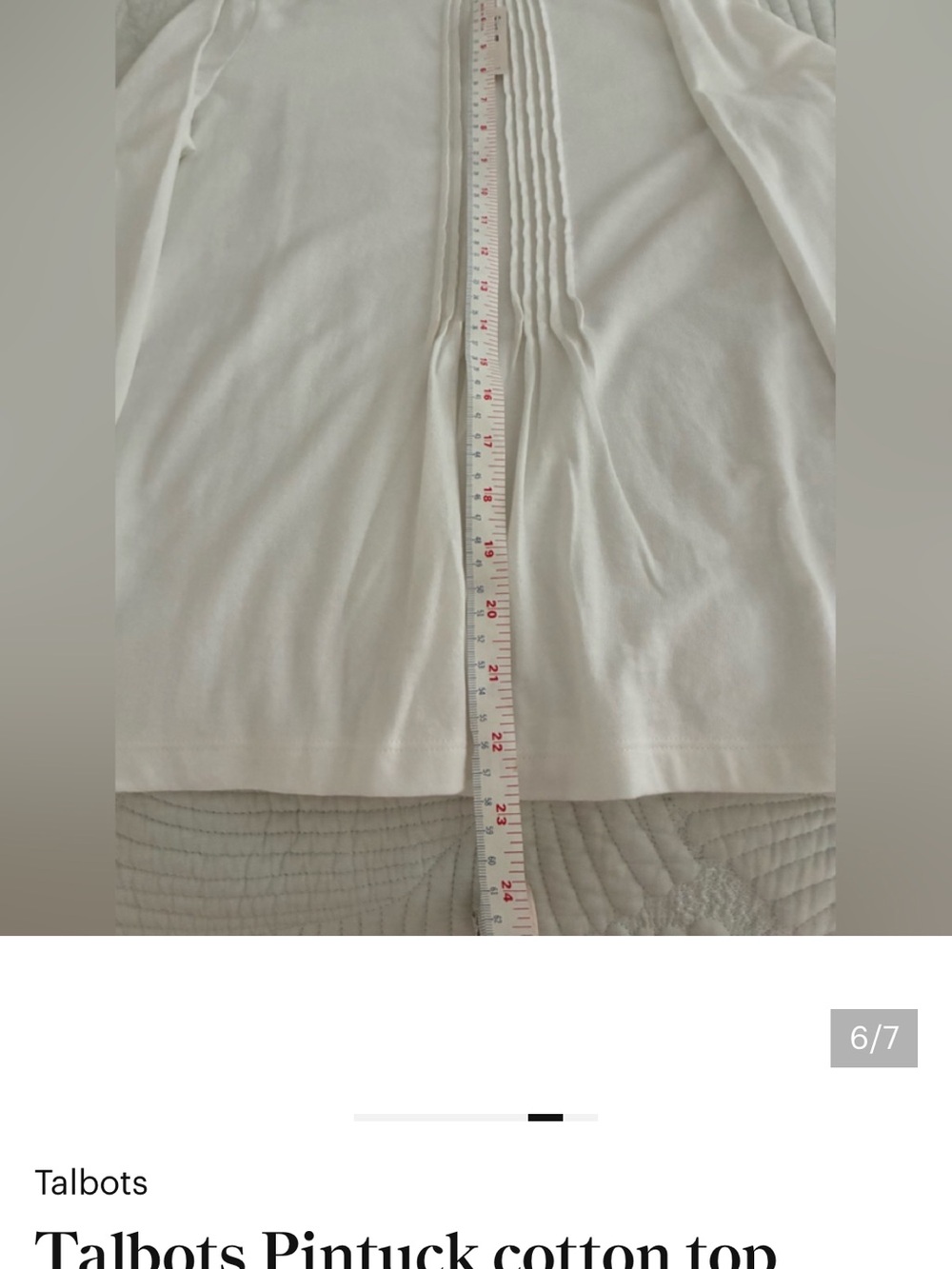 Two Talbots 3/4  Sleeve Pintuck Tee.
 One white and one pink.
Petite small.
NWT - Picture 6 of 12